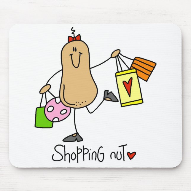 Shopping Nut T-Shirts und Geschenke Mousepad (Vorne)