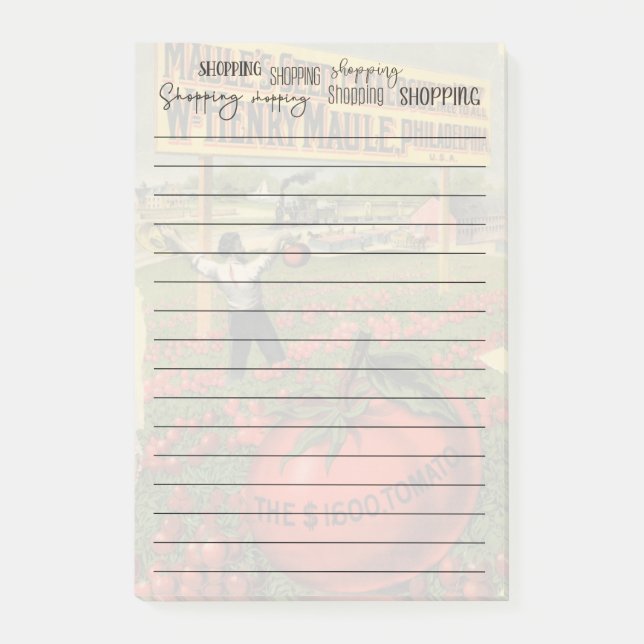 Shopping-Post-it®-Notizen Post-it Klebezettel (Vorderseite)