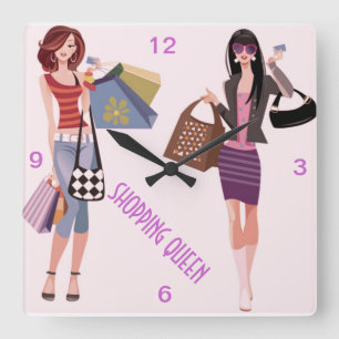 SHOPPING QUEEN COLLECTION QUADRATISCHE WANDUHR