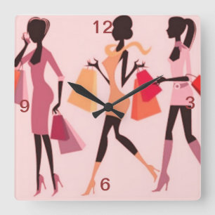 SHOPPING QUEEN COLLECTION QUADRATISCHE WANDUHR