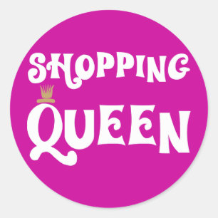 shopping queen runder aufkleber