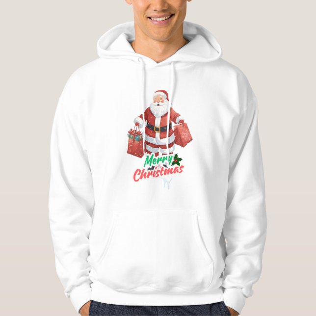 Shopping Spree des Weihnachtsmanns Hoodie (Vorderseite)