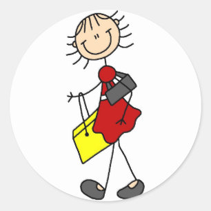 Shopping-Strichmännchen Lady Sticker