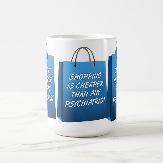 Shopping Therapy Funny Mug Tasse (Mittel)
