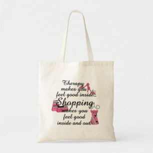 Shopping Therapy Pink Fashion Tragetasche