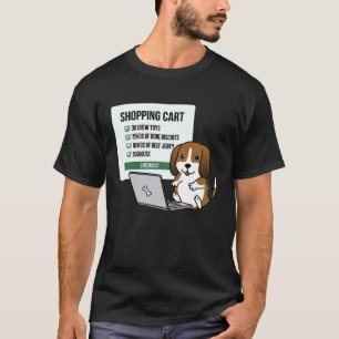 Shopping Trolley Basset Hound Hund T-Shirt
