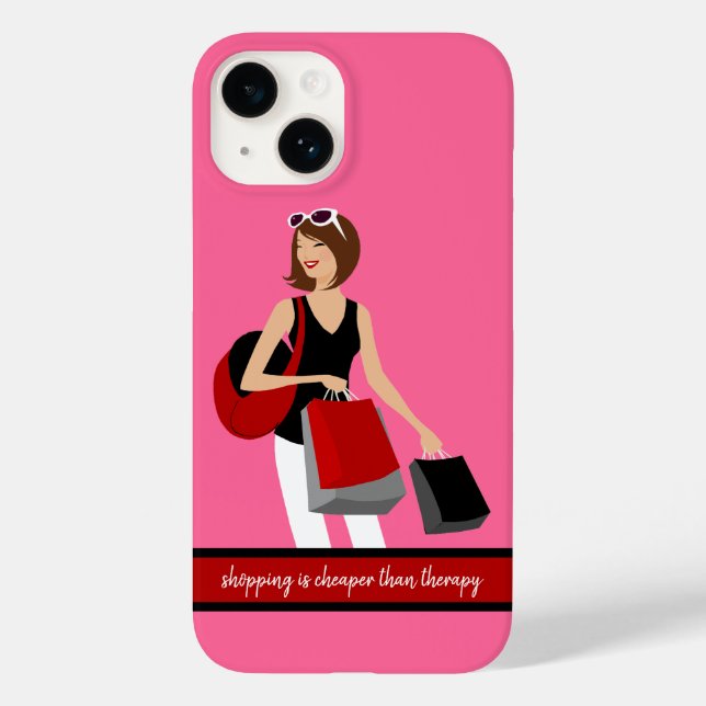 Shopping vs Therapy Phone Case (Rückseite)