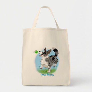 Shoppingtasche mit blauem Merle Corgi ! Tragetasche