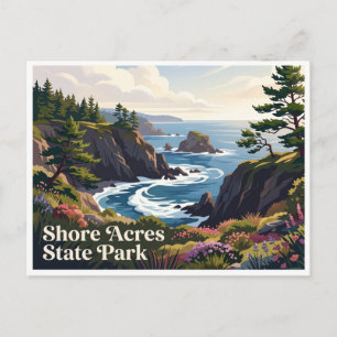 Shore Acres State Park Coos Bay Oregon Postkarte