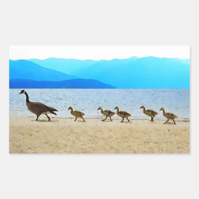 Shore Patrol Canada Geese Rechteckiger Aufkleber (Vorderseite)