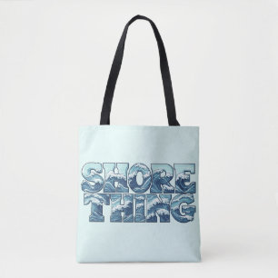 Shore Thing Retro Blau Ozeanwellen Grafik Strand