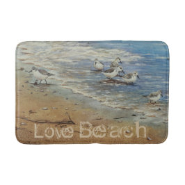 Shorebirds auf dem Strand/dem Küstendekor Badematte