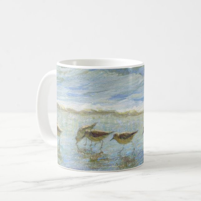 Shorebirds, Ein Tag am Strand Kaffeetasse (Vorderseite Links)