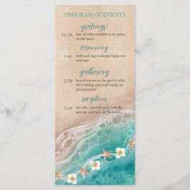 Shoreline Dreams Watercolor Beach Hochzeitsprogram