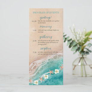 Shoreline Dreams Watercolor Beach Hochzeitsprogram