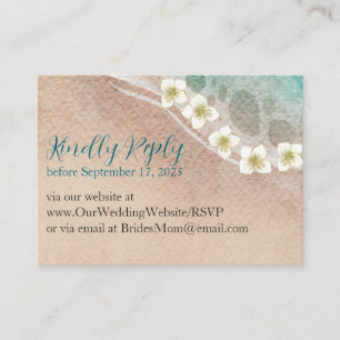 Shoreline Dreams Watercolor Beach Wedding UAWG Begleitkarte