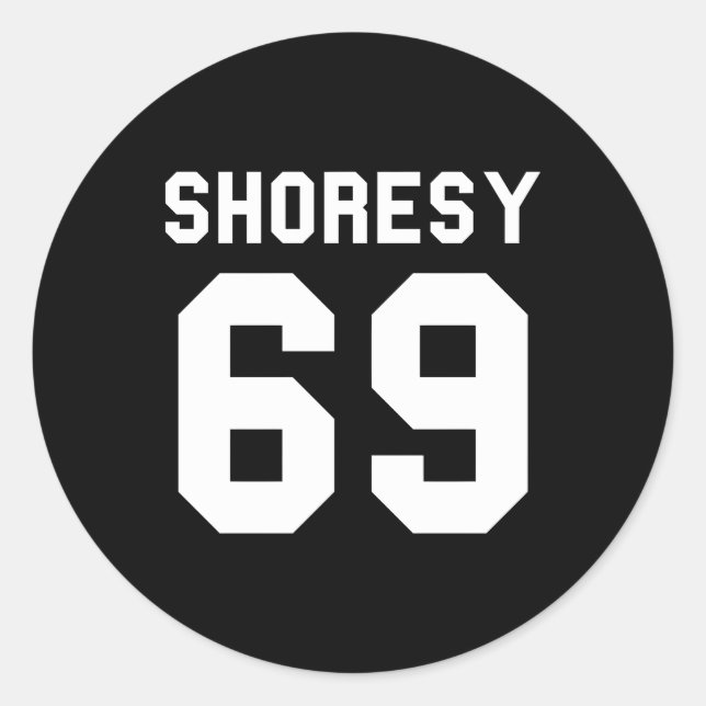 Shoresy 69 Jersey Novelty Runder Aufkleber (Vorderseite)