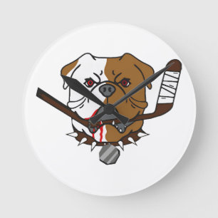 SHORESY Sudbury Bulldogs Runde Wanduhr