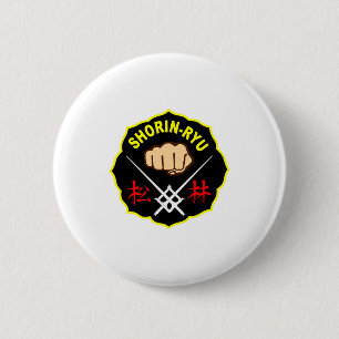 Shorin Ryu Matsubayashi Stil Karate Kanji Front T Button