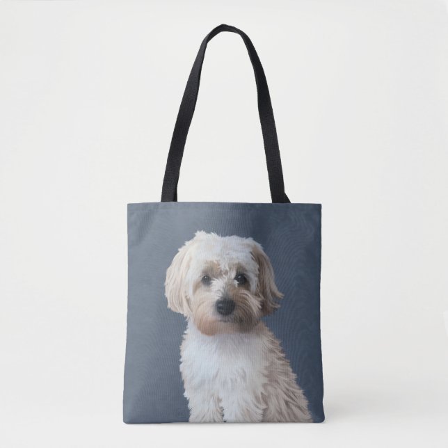 Shorkie Hund Portrait Totasche (Vorderseite)