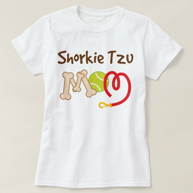 Shorkie Tzu Hundezucht-Mama-Geschenk T-Shirt (Design vorne)