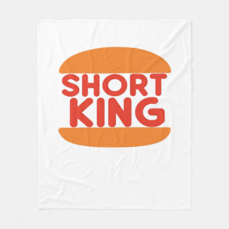 Short King Funny Minimal Design Fleecedecke