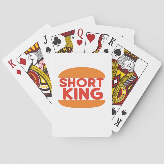 Short King Funny Minimal Design Spielkarten (Rückseite)