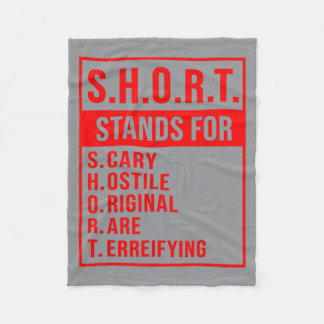 Short Steht Für Y Feindselig Originell Selten Fleecedecke