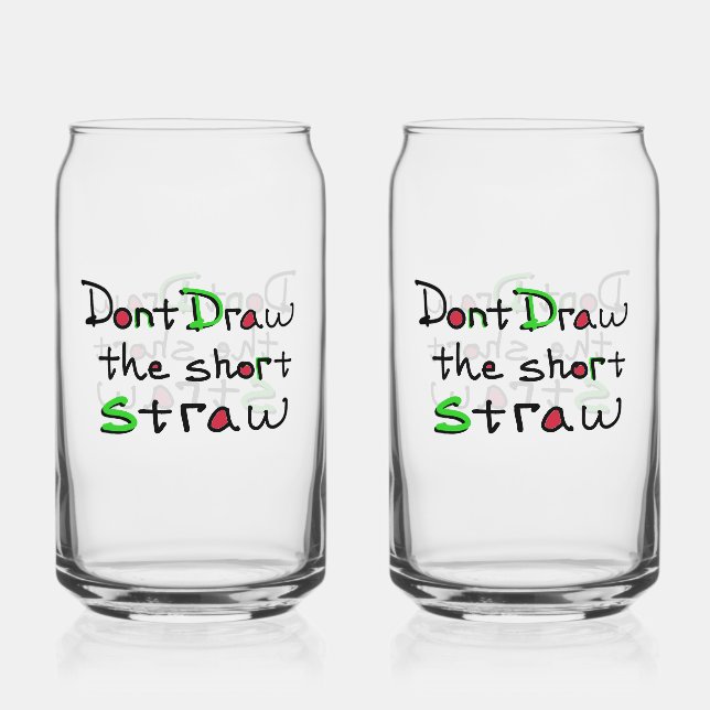Short Straw Glass Dosenglas (Vorderseite)