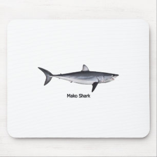 Shortfin Mako-Haifisch-Illustration Mousepad