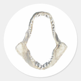 Shortfin Mako Shark Jaws Logo Runder Aufkleber