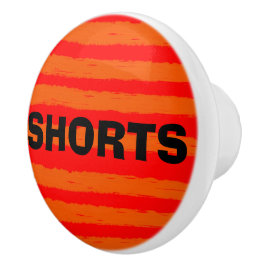 Shorts Red Orange Wasserfarben Streifen Keramikknauf