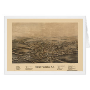 Shortsville, NY panoramische Karte - 1892