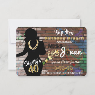Shorty 40 | 90er Hip Hop Urban Geburtstag Invitati Einladung