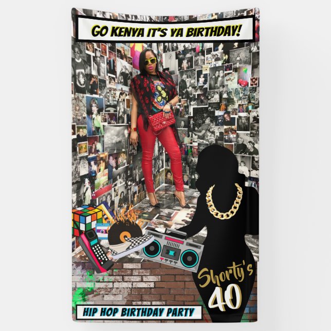 Shorty 40|Custom AGE Hip Hop Foto Banner (Vertikal)