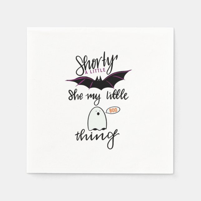Shorty Batty Funny Retro Serviette (Vorderseite)
