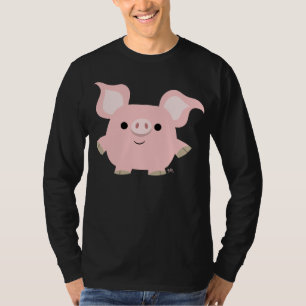 Shorty Cartoon-Schwein-T - Shirt