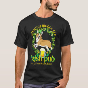 Shorty Mc Corgis Irischer Pub St Patricks Day T-Shirt