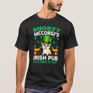 Shorty Mccorgi Irischer Pub Corgi Hund St Patricks T-Shirt