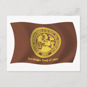 Shoshone Bannock Stämme Flagge Postkarte