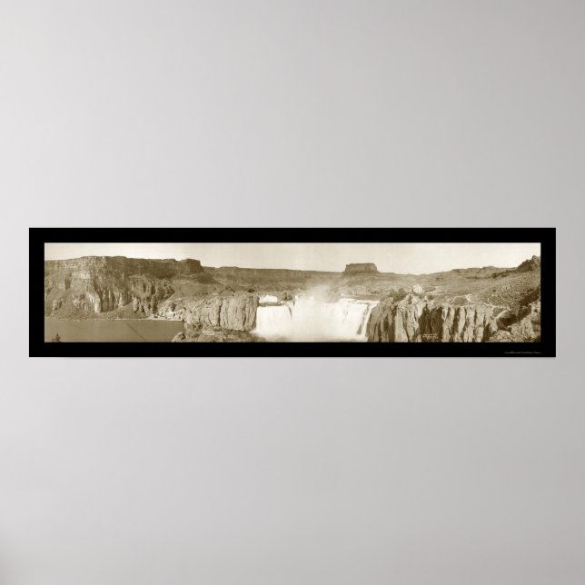 Shoshone Falls Idaho Foto 1909 Poster (Vorne)