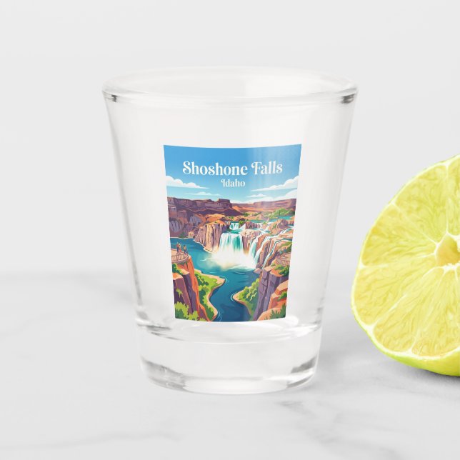 Shoshone Falls Idaho Schnapsglas (Vorderseite)