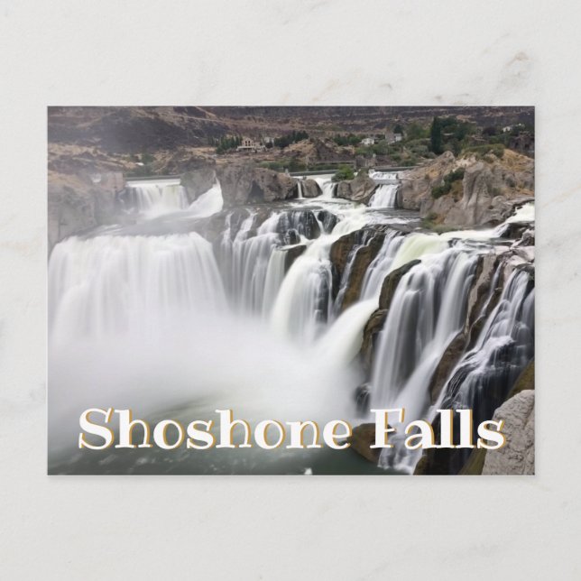 Shoshone Falls Langzeitbelichtungs-Wasserfall-Foto Postkarte (Vorderseite)
