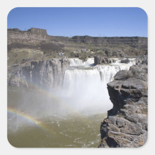Shoshone Falls on Snake River in Twin Falls, Quadratischer Aufkleber