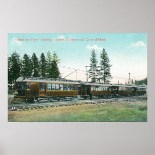 Shoshone Flyer Bahn ab Spokane Poster