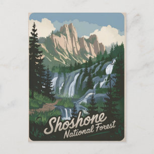 Shoshone National Forest Vintag Postkarte