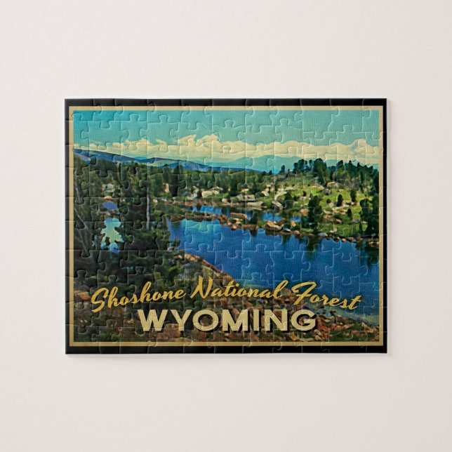 Shoshone National Forest Wyoming Puzzle (Horizontal)