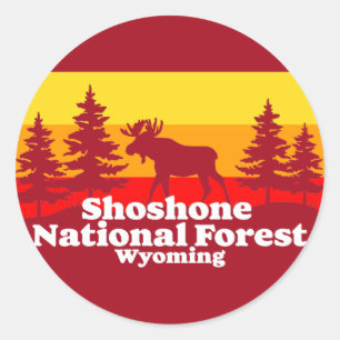 Shoshone National Forest Wyoming Runder Aufkleber