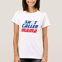 Shot Caller Mama | Basketball-Zitat mit blauem Tex
