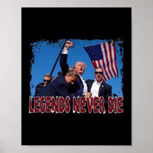 Shot Fist Pumped 2024 Beten für Trump Legends nie Poster